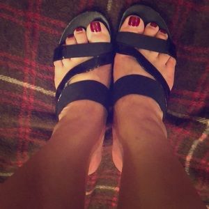 Calvin Klein Black wedge shoes